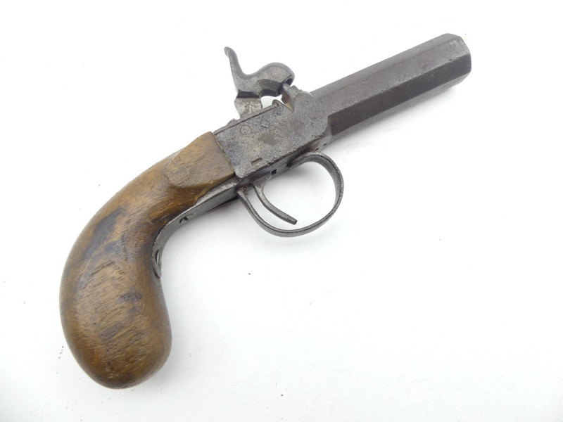 PISTOLET COUP DE POING A PERCUSSION XIXe.